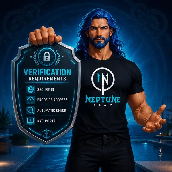 Neptune Play verification process with security badge and identity check protocols