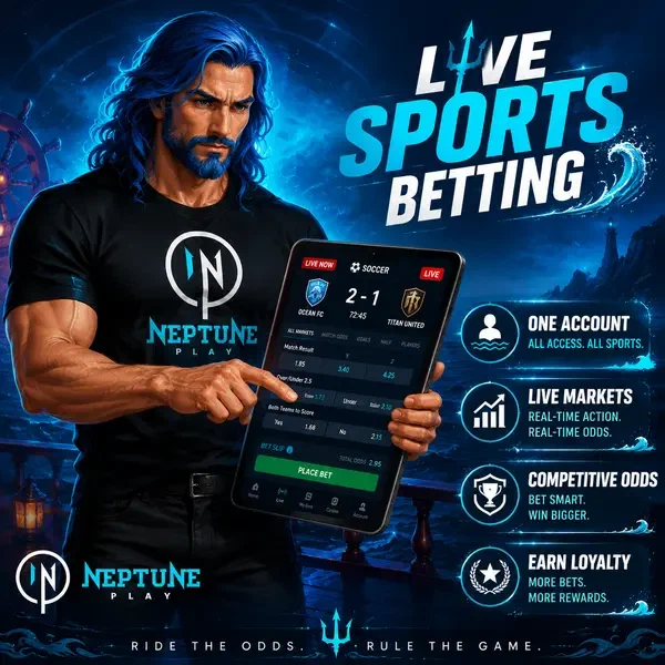 Neptune commanding sports betting action at Neptune Play Sports Betting with live odds